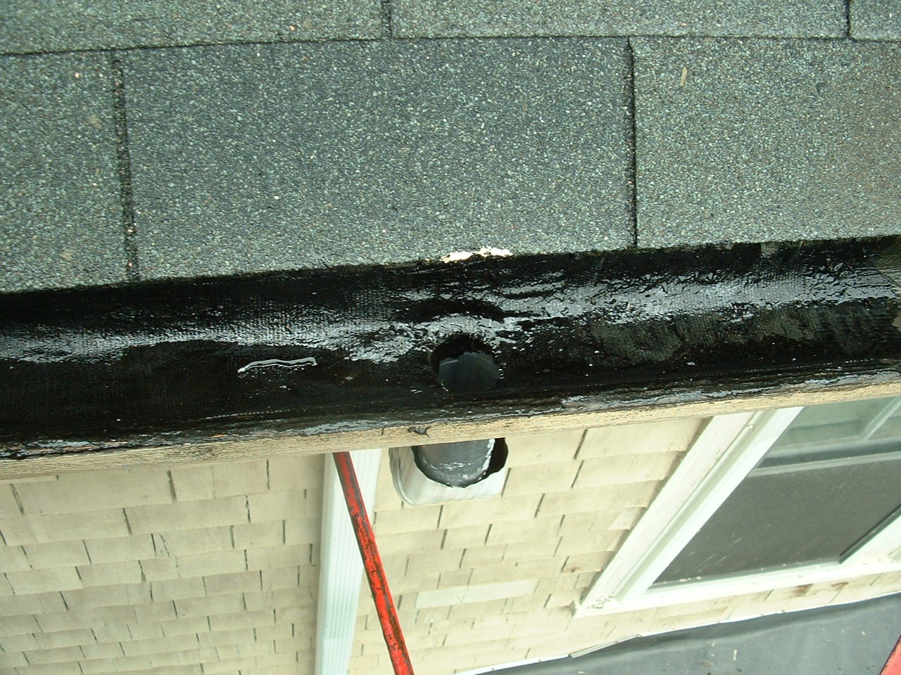 Wooden gutter Repair - The East Side: One section, 36 